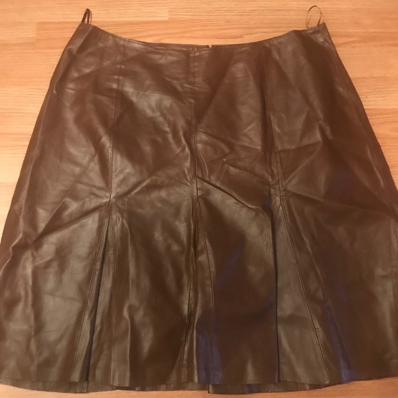 NWOT A-line Leather Skirt - Picture 2 of 7